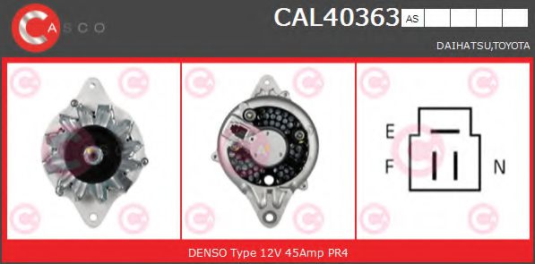 CASCO CAL40363AS Генератор для TOYOTA HIACE II (Тойота/тоета Хиаcэ 2) CASCO CAL40363AS Генератор для TOYOTA HIACE II (Тойота/тоета Хиаcэ 2)