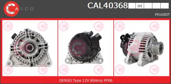 CASCO CAL40368GS Генератор для PEUGEOT 2008 (Пежо 2008) CASCO CAL40368GS Генератор для PEUGEOT 2008 (Пежо 2008)