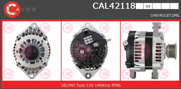 CASCO CAL42118GS Генератор для CHEVROLET CAPTIVA (Шевроле Каптива) CASCO CAL42118GS Генератор для CHEVROLET CAPTIVA (Шевроле Каптива)