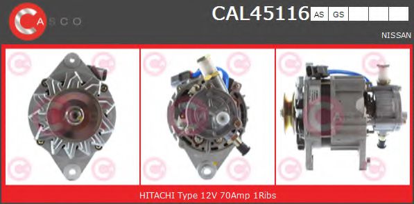 CASCO CAL45116AS Генератор для NISSAN ATLEON (Ниссан Атлеон) CASCO CAL45116AS Генератор для NISSAN ATLEON (Ниссан Атлеон)