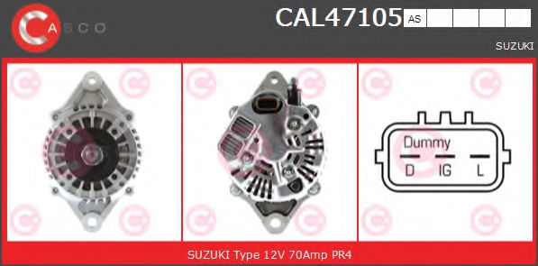 CASCO CAL47105AS Генератор для SUZUKI ESTEEM (Сузуки Эстээм) CASCO CAL47105AS Генератор для SUZUKI ESTEEM (Сузуки Эстээм)