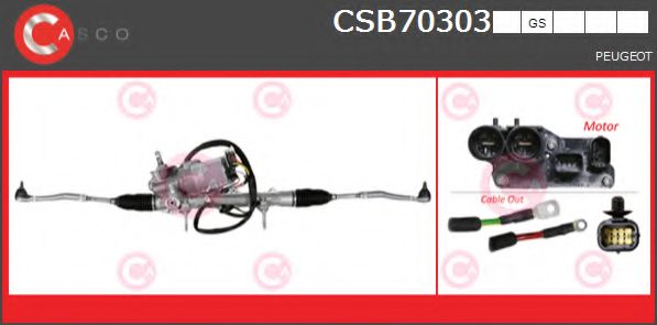 CASCO CSB70303GS Рулевой механизм для PEUGEOT 207 (Пежо 207) CASCO CSB70303GS Рулевой механизм для PEUGEOT 207 (Пежо 207)