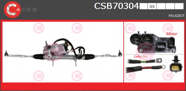 CASCO CSB70304GS Рулевой механизм для PEUGEOT 207 (Пежо 207) CASCO CSB70304GS Рулевой механизм для PEUGEOT 207 (Пежо 207)
