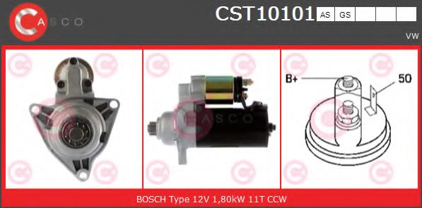 CASCO CST10101AS Стартер для VOLKSWAGEN T4 MULTIVAN (Фольксваген Т4 мултиvан) CASCO CST10101AS Стартер для VOLKSWAGEN T4 MULTIVAN (Фольксваген Т4 мултиvан)