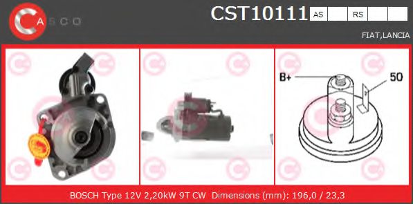 CASCO CST10111AS Стартер для FIAT TEMPRA (Фиат Тэмпра) CASCO CST10111AS Стартер для FIAT TEMPRA (Фиат Тэмпра)