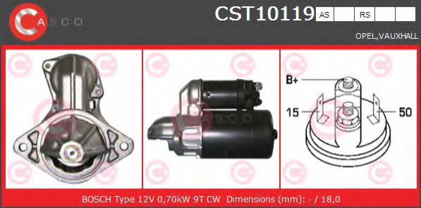 CASCO CST10119RS Стартер для OPEL MANTA B CC (Опель Манта б cc) CASCO CST10119RS Стартер для OPEL MANTA B CC (Опель Манта б cc)