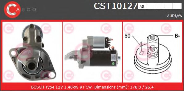 CASCO CST10127AS Стартер для AUDI A8 (Ауди А8) CASCO CST10127AS Стартер для AUDI A8 (Ауди А8)