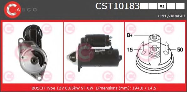 CASCO CST10183RS Стартер для OPEL ASCONA B (Опель Асcона б) CASCO CST10183RS Стартер для OPEL ASCONA B (Опель Асcона б)
