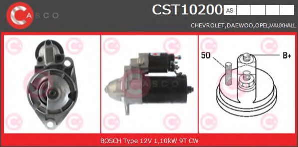 CASCO CST10200AS Стартер C18XE для OPEL ASTRA H GTC (Опель Астра н гтс) CASCO CST10200AS Стартер C18XE для OPEL ASTRA H GTC (Опель Астра н гтс)
