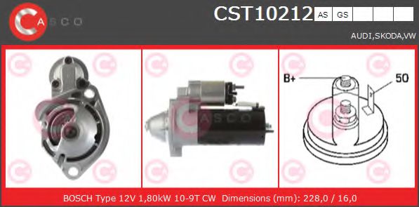 CASCO CST10212AS Стартер 07 1990 для AUDI 90 (Ауди 90) CASCO CST10212AS Стартер 07 1990 для AUDI 90 (Ауди 90)