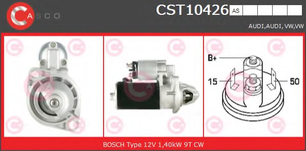 CASCO CST10426AS Стартер для AUDI 100 (Ауди 100) CASCO CST10426AS Стартер для AUDI 100 (Ауди 100)