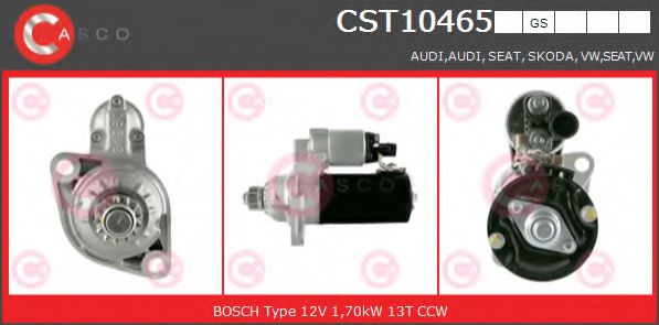 CASCO CST10465GS Стартер для VOLKSWAGEN TOURAN (Фольксваген Туран) CASCO CST10465GS Стартер для VOLKSWAGEN TOURAN (Фольксваген Туран)