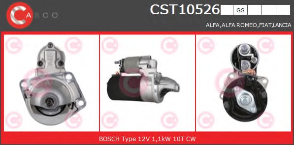 CASCO CST10526GS Стартер для FIAT 500 C (Фиат 500 c) CASCO CST10526GS Стартер для FIAT 500 C (Фиат 500 c)