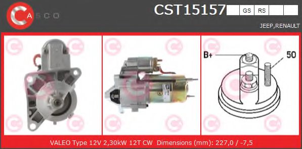 CASCO CST15157RS Стартер для RENAULT SAFRANE (Рено Сафранэ) CASCO CST15157RS Стартер для RENAULT SAFRANE (Рено Сафранэ)