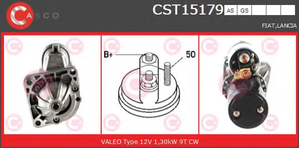 CASCO CST15179AS Стартер для FIAT (Фиат) CASCO CST15179AS Стартер для FIAT (Фиат)