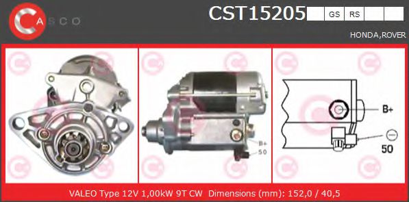 CASCO CST15205RS Стартер для HONDA PRELUDE III (Хонда Прэлудэ 3) CASCO CST15205RS Стартер для HONDA PRELUDE III (Хонда Прэлудэ 3)
