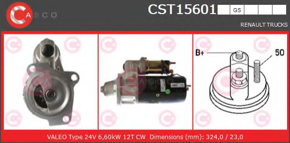 CASCO CST15601GS Стартер для RENAULT TRUCKS MAGNUM (Рено трак Магнум) CASCO CST15601GS Стартер для RENAULT TRUCKS MAGNUM (Рено трак Магнум)