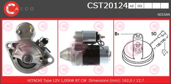 CASCO CST20124AS Стартер для холодных климатических зон для NISSAN PRIMERA LER (Ниссан Примера лэр) CASCO CST20124AS Стартер для холодных климатических зон для NISSAN PRIMERA LER (Ниссан Примера лэр)
