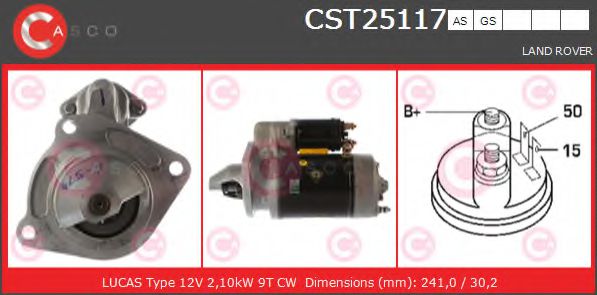 CASCO CST25117AS Стартер для LAND ROVER DEFENDER (Ленд ровер/лэнд ровер Дэфэндэр) CASCO CST25117AS Стартер для LAND ROVER DEFENDER (Ленд ровер/лэнд ровер Дэфэндэр)