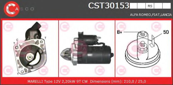 CASCO CST30153RS Стартер для FIAT TEMPRA (Фиат Тэмпра) CASCO CST30153RS Стартер для FIAT TEMPRA (Фиат Тэмпра)