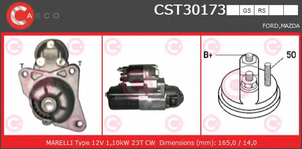 CASCO CST30173RS Стартер для FORD FIESTA IV (Форд Фиеста 4) CASCO CST30173RS Стартер для FORD FIESTA IV (Форд Фиеста 4)