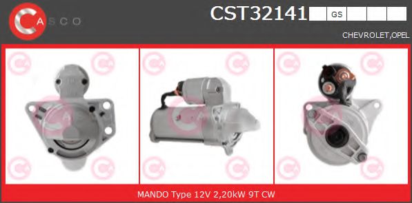 CASCO CST32141GS Стартер для CHEVROLET CAPTIVA (Шевроле Каптива) CASCO CST32141GS Стартер для CHEVROLET CAPTIVA (Шевроле Каптива)