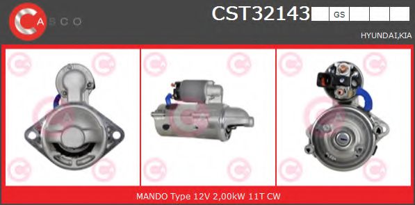 CASCO CST32143GS Стартер для KIA (Киа) CASCO CST32143GS Стартер для KIA (Киа)