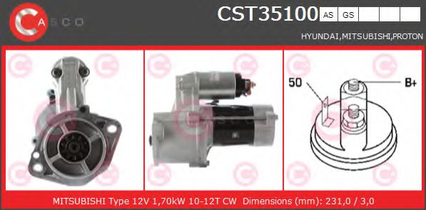 CASCO CST35100AS Стартер для MITSUBISHI PAJERO/SHOGUN (Митсубиши/митсубиси Пажэро/шогун) CASCO CST35100AS Стартер для MITSUBISHI PAJERO/SHOGUN (Митсубиши/митсубиси Пажэро/шогун)