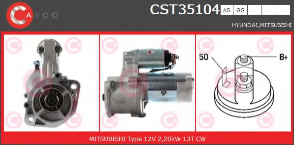 CASCO CST35104GS Стартер для MITSUBISHI PAJERO/SHOGUN (Митсубиши/митсубиси Пажэро/шогун) CASCO CST35104GS Стартер для MITSUBISHI PAJERO/SHOGUN (Митсубиши/митсубиси Пажэро/шогун)