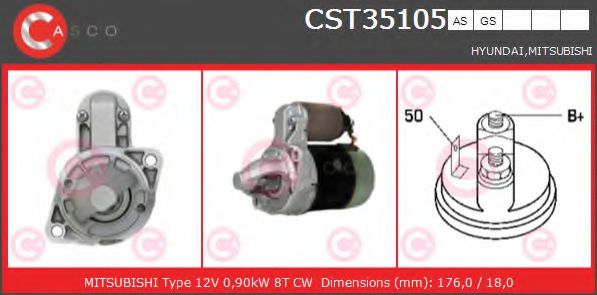 CASCO CST35105AS Стартер для MITSUBISHI CELESTE (Митсубиши/митсубиси Cэлэстэ) CASCO CST35105AS Стартер для MITSUBISHI CELESTE (Митсубиши/митсубиси Cэлэстэ)