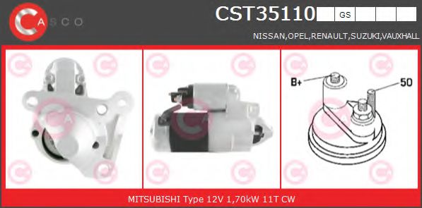 CASCO CST35110GS Стартер для RENAULT SCNIC II (Рено Сценик 2) CASCO CST35110GS Стартер для RENAULT SCNIC II (Рено Сценик 2)