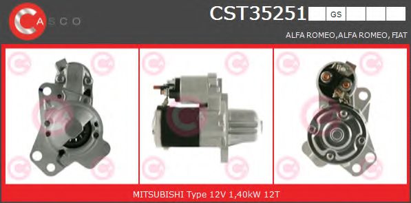 CASCO CST35251GS Стартер для ALFA ROMEO 159 (Альфа ромео 159) CASCO CST35251GS Стартер для ALFA ROMEO 159 (Альфа ромео 159)