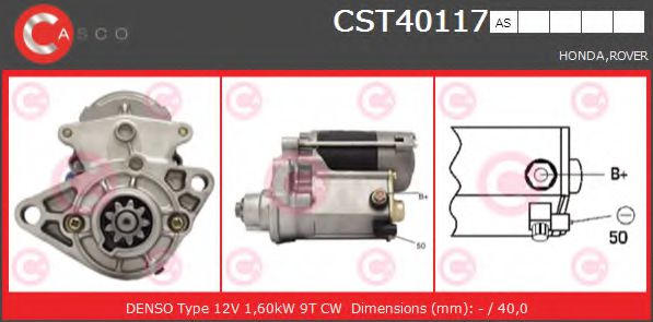 CASCO CST40117AS Стартер для HONDA ACCORD V (Хонда Аккорд 5) CASCO CST40117AS Стартер для HONDA ACCORD V (Хонда Аккорд 5)
