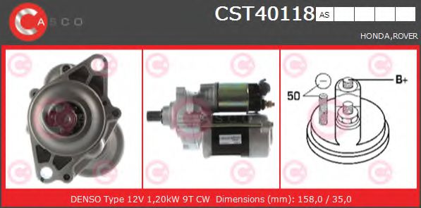 CASCO CST40118AS Стартер для HONDA SHUTTLE (Хонда Шуттлэ) CASCO CST40118AS Стартер для HONDA SHUTTLE (Хонда Шуттлэ)