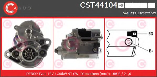 CASCO CST44104AS Стартер для TOYOTA HIACE II (Тойота/тоета Хиаcэ 2) CASCO CST44104AS Стартер для TOYOTA HIACE II (Тойота/тоета Хиаcэ 2)
