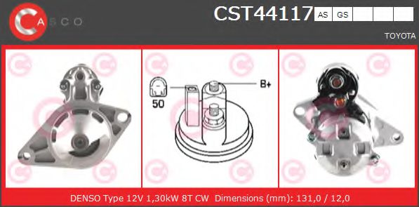 CASCO CST44117AS Стартер для TOYOTA ECHO (Тойота/тоета Эчо) CASCO CST44117AS Стартер для TOYOTA ECHO (Тойота/тоета Эчо)