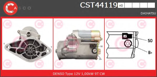 CASCO CST44119AS Стартер HDC для DAIHATSU FEROZA HARD TOP (Дайхатсу Фэроза хард топ) CASCO CST44119AS Стартер HDC для DAIHATSU FEROZA HARD TOP (Дайхатсу Фэроза хард топ)