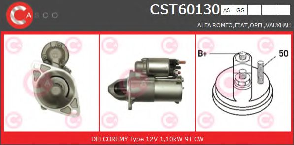 CASCO CST60130AS Стартер 120 для ALFA ROMEO 159 (Альфа ромео 159) CASCO CST60130AS Стартер 120 для ALFA ROMEO 159 (Альфа ромео 159)