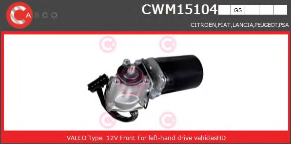 CASCO CWM15104GS Двигатель стеклоочистителя для PEUGEOT 806 (Пежо 806) CASCO CWM15104GS Двигатель стеклоочистителя для PEUGEOT 806 (Пежо 806)