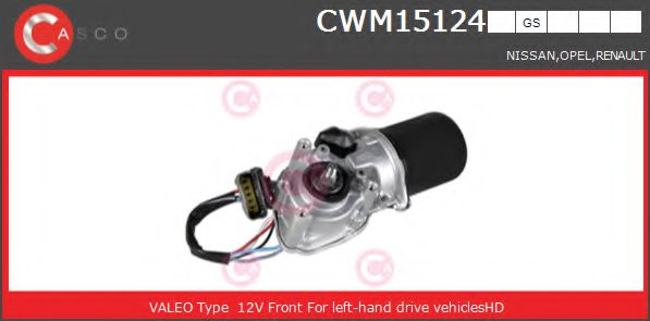CASCO CWM15124GS Двигатель стеклоочистителя для RENAULT TRAFIC II (Рено Трафик 2) CASCO CWM15124GS Двигатель стеклоочистителя для RENAULT TRAFIC II (Рено Трафик 2)