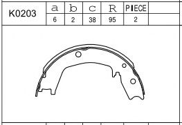 ASIMCO K0203 Тормозные колодоки 