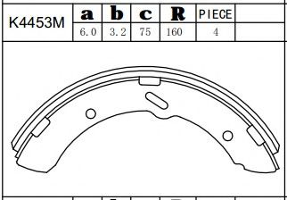 ASIMCO K4453M Тормозные колодоки для DAIHATSU DELTA (Дайхатсу Дэлта) ASIMCO K4453M Тормозные колодоки для DAIHATSU DELTA (Дайхатсу Дэлта)