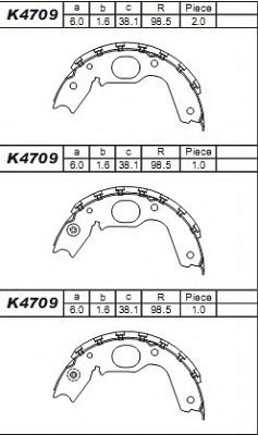 ASIMCO K4709 Тормозные колодоки для MITSUBISHI CHALLENGER (Митсубиши/митсубиси Чаллэнгэр) ASIMCO K4709 Тормозные колодоки для MITSUBISHI CHALLENGER (Митсубиши/митсубиси Чаллэнгэр)