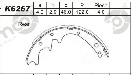 ASIMCO K6267 Тормозные колодоки для JEEP (Джип) ASIMCO K6267 Тормозные колодоки для JEEP (Джип)