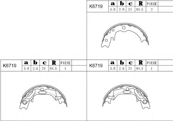 ASIMCO K6719 Тормозные колодоки для CHEVROLET EPICA (Шевроле Эпиcа) ASIMCO K6719 Тормозные колодоки для CHEVROLET EPICA (Шевроле Эпиcа)