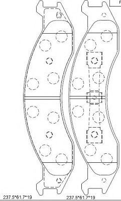 ASIMCO KD6320 Тормозные колодки для FORD USA E (Форд сша Э)