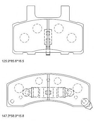 ASIMCO KD6761 Тормозные колодки для CHEVROLET C2500 (Шевроле C2500) ASIMCO KD6761 Тормозные колодки для CHEVROLET C2500 (Шевроле C2500)