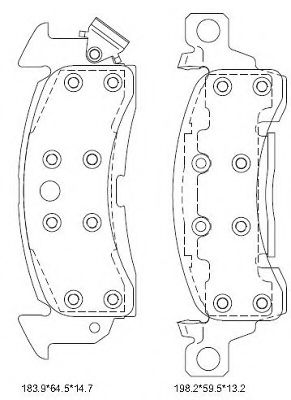 ASIMCO KD6801 Тормозные колодки для BUICK (Бьюик) ASIMCO KD6801 Тормозные колодки для BUICK (Бьюик)