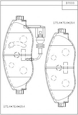 ASIMCO KD7033 Тормозные колодки для VOLKSWAGEN (Фольксваген) ASIMCO KD7033 Тормозные колодки для VOLKSWAGEN (Фольксваген)