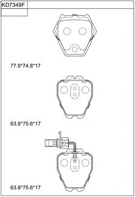 ASIMCO KD7349F Тормозные колодки для VOLKSWAGEN (Фольксваген) ASIMCO KD7349F Тормозные колодки для VOLKSWAGEN (Фольксваген)